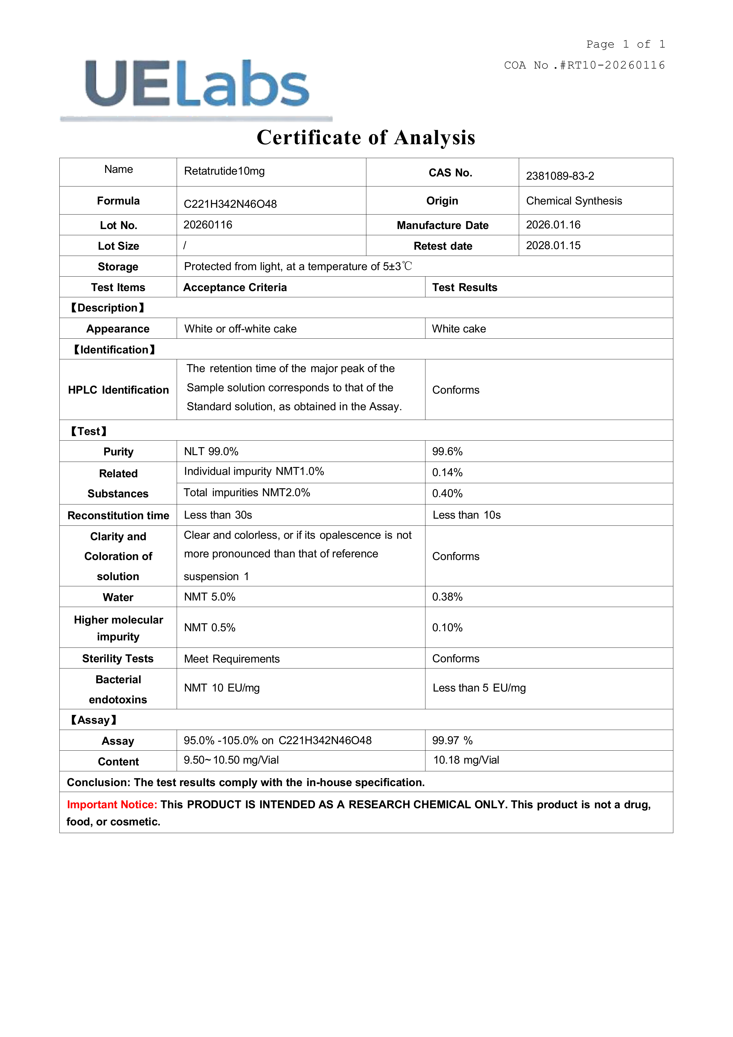 Retatrutide 10mg Multi-Buy Research Bundle